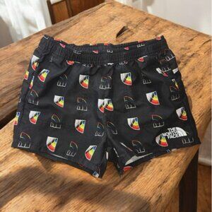 The North Face Girl's Black Rainbow Shorts Small 7/8